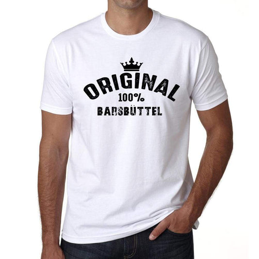 Barsbüttel 100% German City White Mens Short Sleeve Round Neck T-Shirt 00001 - Casual
