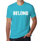 Belong Mens Short Sleeve Round Neck T-Shirt - Blue / S - Casual