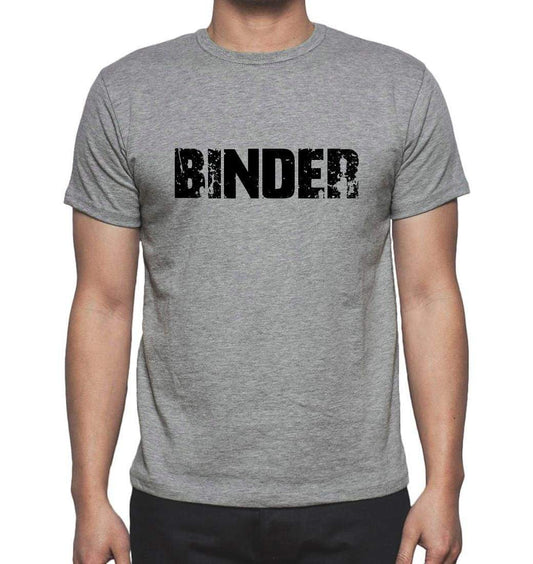 Binder Grey Mens Short Sleeve Round Neck T-Shirt 00018 - Grey / S - Casual