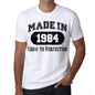 Birthday Gift Made 1984 T-Shirt Gift T Shirt Mens Tee - S / White - T-Shirt