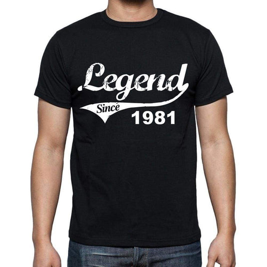 Birthday Gifts For Him 1981 T Shirts Men Vintage Black T-Shirt Rounded Neck Mens T-Shirt - T-Shirt