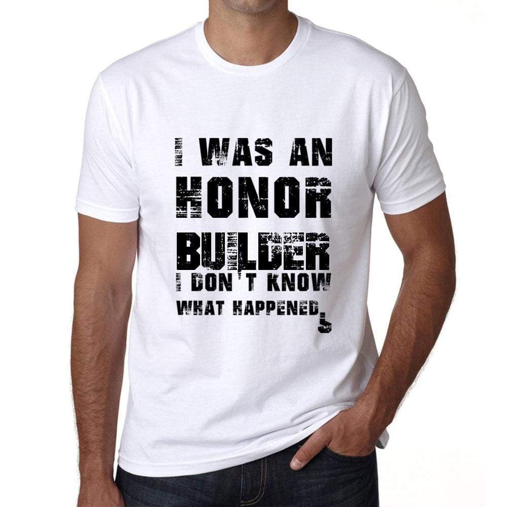 Builder What Happened White Mens Short Sleeve Round Neck T-Shirt 00316 - White / S - Casual