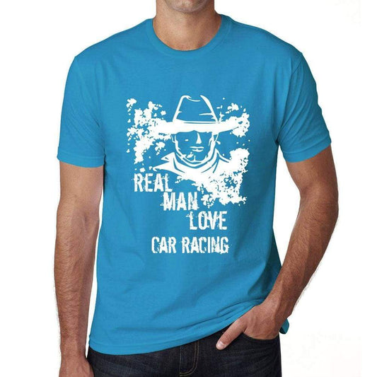 Car Racing Real Men Love Car Racing Mens T Shirt Blue Birthday Gift 00541 - Blue / Xs - Casual