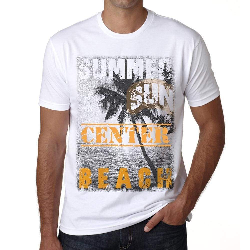 Center Mens Short Sleeve Round Neck T-Shirt - Casual