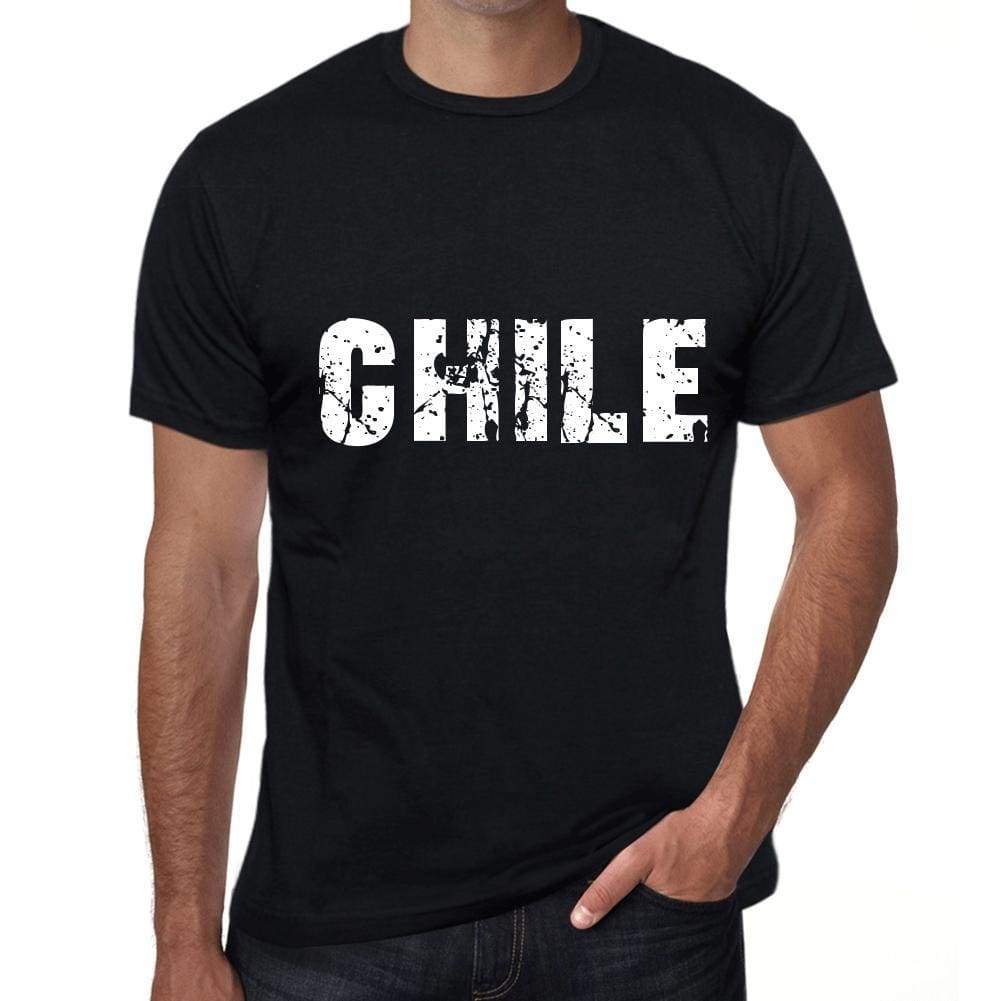 Chile Mens Retro T Shirt Black Birthday Gift 00553 - Black / Xs - Casual