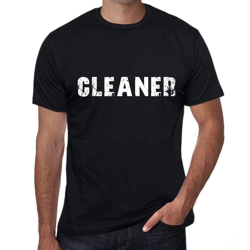 Cleaner Mens Vintage T Shirt Black Birthday Gift 00555 - Black / Xs - Casual