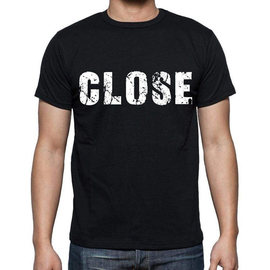 Close Mens Short Sleeve Round Neck T-Shirt Black T-Shirt En