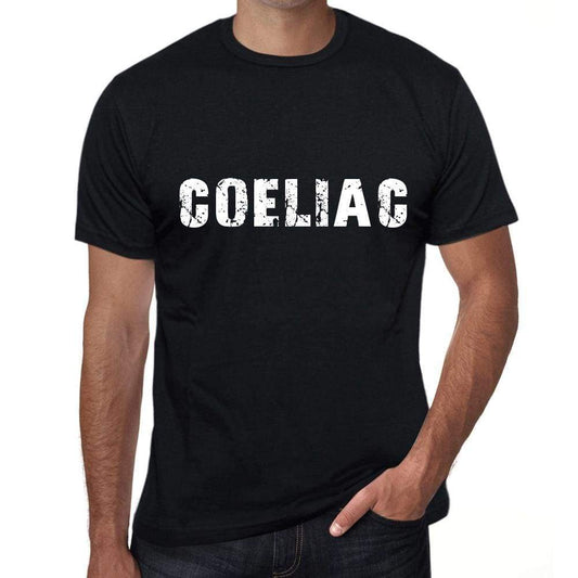 Coeliac Mens Vintage T Shirt Black Birthday Gift 00555 - Black / Xs - Casual