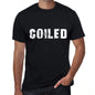 Coiled Mens Vintage T Shirt Black Birthday Gift 00554 - Black / Xs - Casual