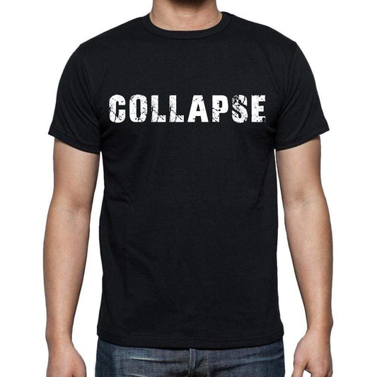 Collapse Mens Short Sleeve Round Neck T-Shirt Black T-Shirt En