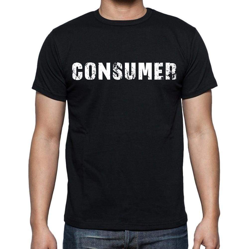 Consumer Mens Short Sleeve Round Neck T-Shirt Black T-Shirt En