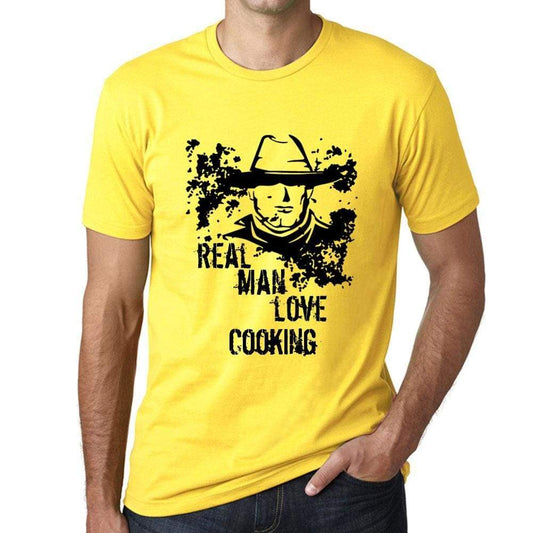 Cooking, Real Men Love Cooking Mens T shirt Yellow Birthday Gift 00542 - ULTRABASIC