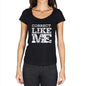 Correct Like Me Black Womens Short Sleeve Round Neck T-Shirt 00054 - Black / Xs - Casual