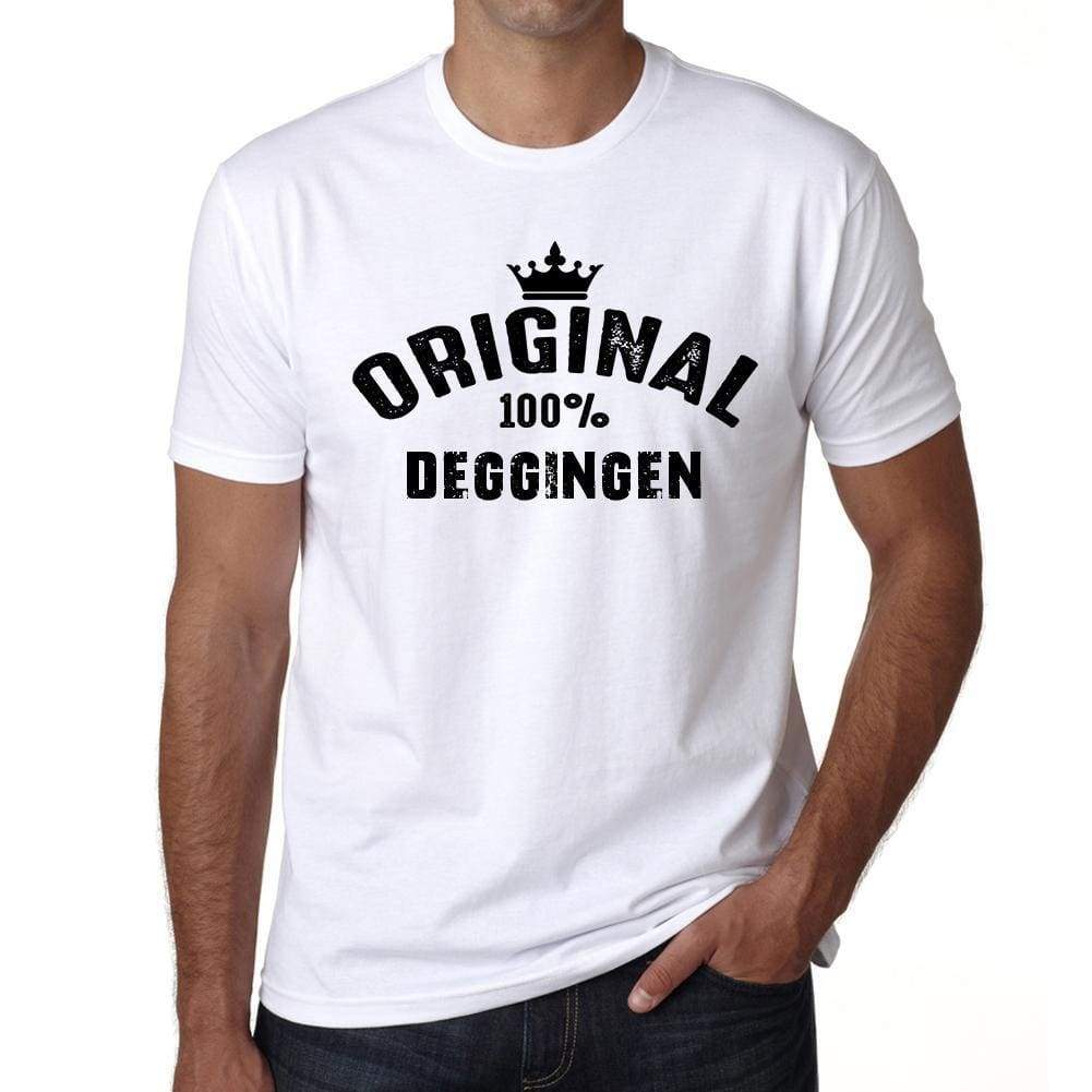 deggingen, 100% German city white, <span>Men's</span> <span>Short Sleeve</span> <span>Round Neck</span> T-shirt 00001 - ULTRABASIC