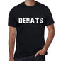 Derats Mens Vintage T Shirt Black Birthday Gift 00554 - Black / Xs - Casual