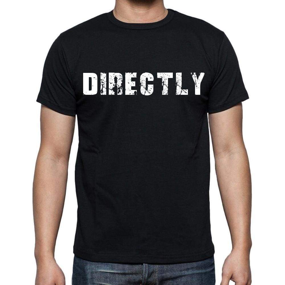 Directly White Letters Mens Short Sleeve Round Neck T-Shirt 00007