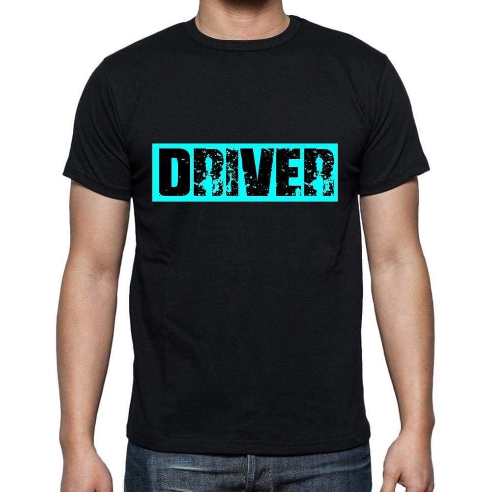 Driver T Shirt Mens T-Shirt Occupation S Size Black Cotton - T-Shirt