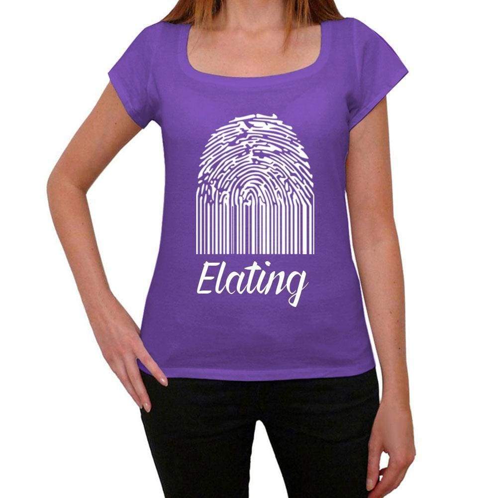 Elating Fingerprint Purple Womens Short Sleeve Round Neck T-Shirt Gift T-Shirt 00310 - Purple / Xs - Casual