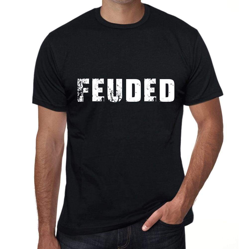 Feuded Mens Vintage T Shirt Black Birthday Gift 00554 - Black / Xs - Casual