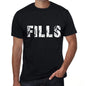 Fills Mens Retro T Shirt Black Birthday Gift 00553 - Black / Xs - Casual