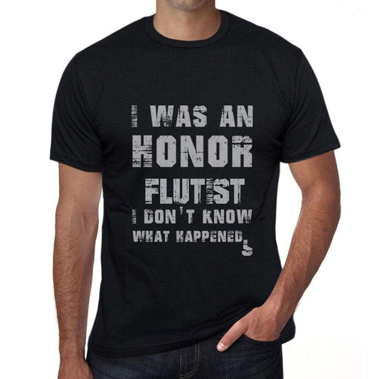 Flutist What Happened Black Mens Short Sleeve Round Neck T-Shirt Gift T-Shirt 00318 - Black / S - Casual