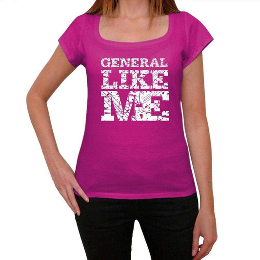 General Like Me Pink Womens Short Sleeve Round Neck T-Shirt 00053 - Pink / Xs - Casual