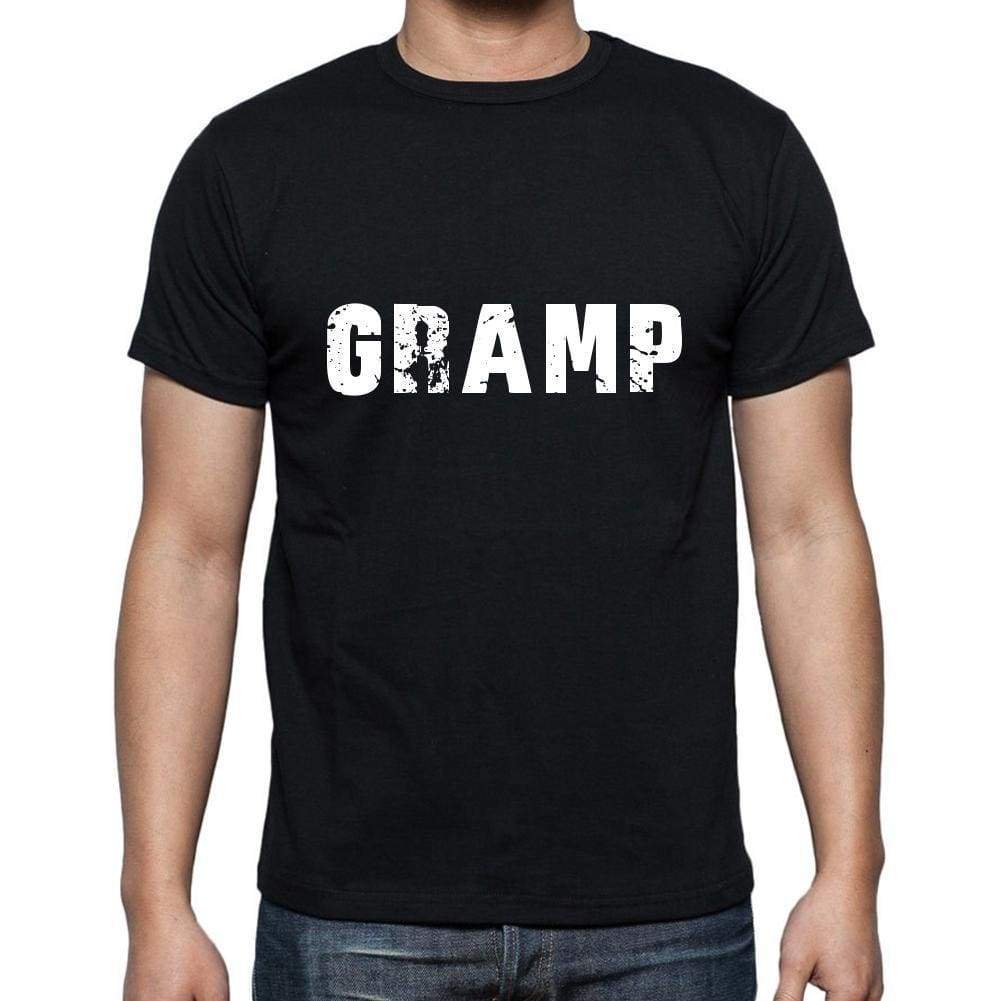 Gramp Mens Short Sleeve Round Neck T-Shirt 5 Letters Black Word 00006 - Casual