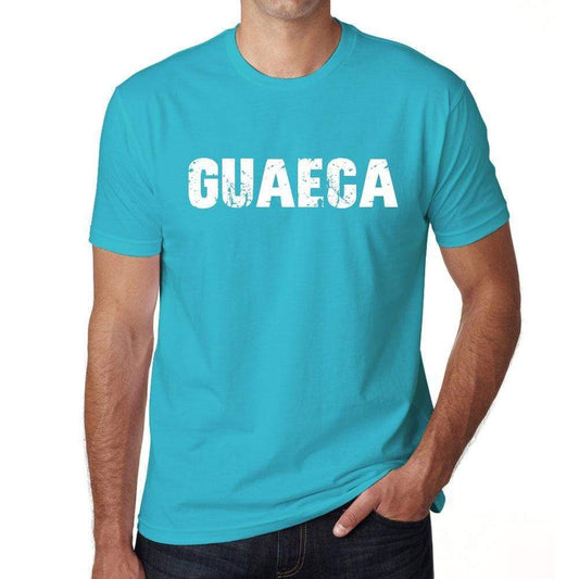 Guaeca Mens Short Sleeve Round Neck T-Shirt - Blue / S - Casual