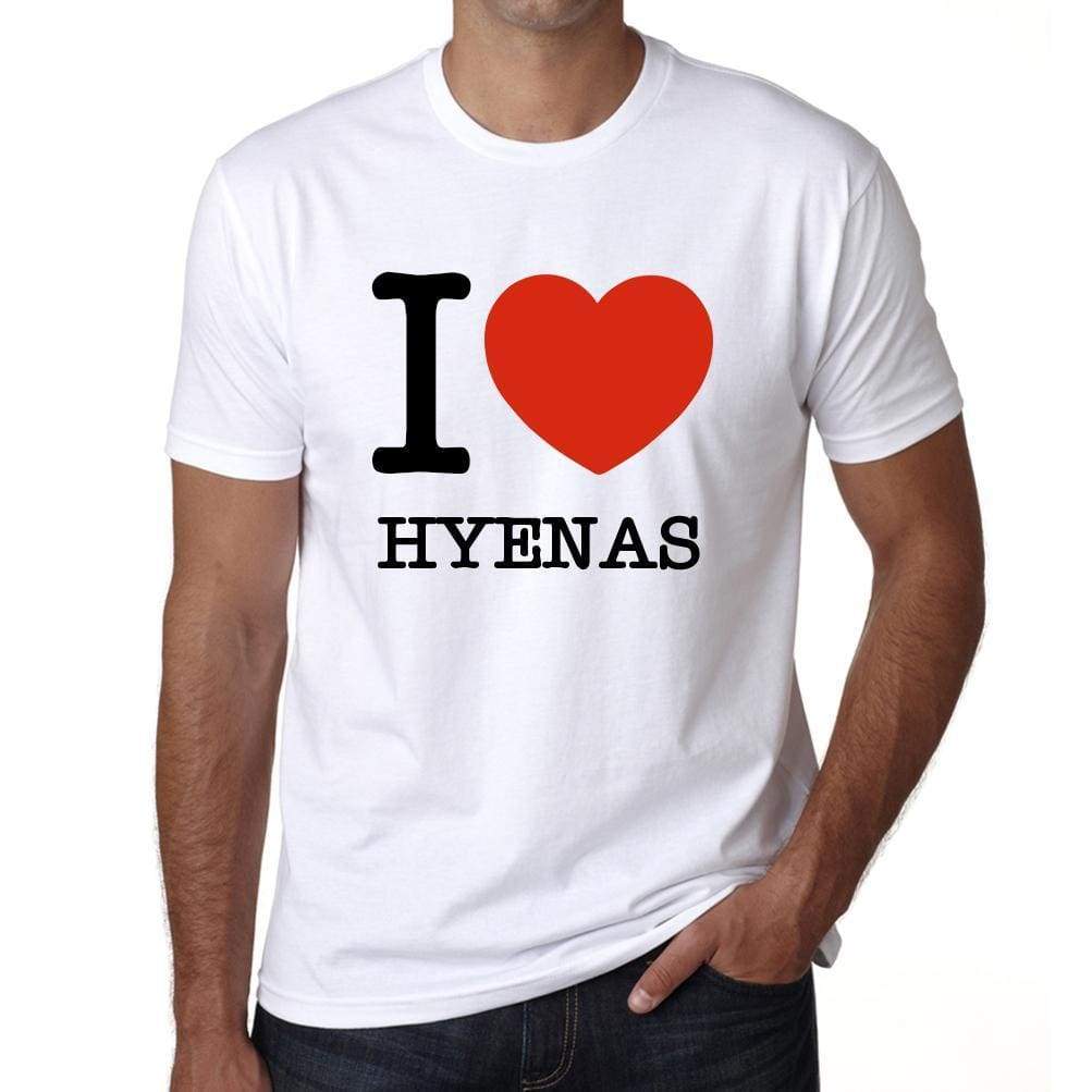 Hyenas Mens Short Sleeve Round Neck T-Shirt - White / S - Casual