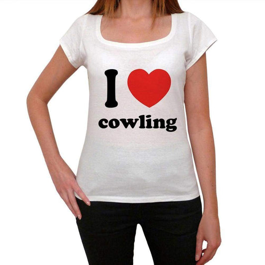 I Love Cowling Womens Short Sleeve Round Neck T-Shirt 00037 - Casual