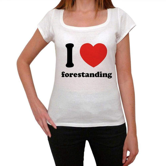 I Love Forestanding Womens Short Sleeve Round Neck T-Shirt 00037 - Casual