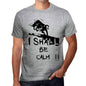 I Shall Be Calm Grey Mens Short Sleeve Round Neck T-Shirt Gift T-Shirt 00370 - Grey / S - Casual