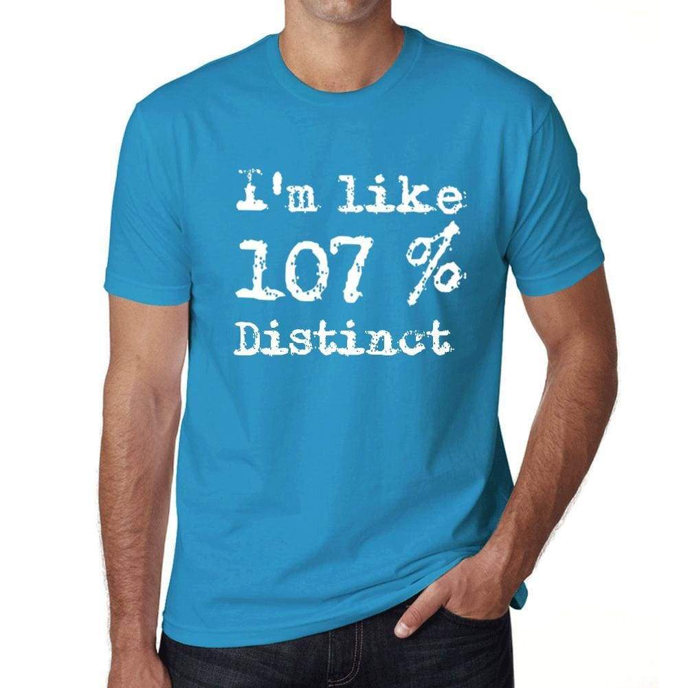 Im Like 107% Distinct Blue Mens Short Sleeve Round Neck T-Shirt Gift T-Shirt 00330 - Blue / S - Casual