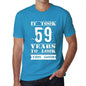 It Took 59 Years To Look This Good Mens T-Shirt Blue Birthday Gift 00480 - Blue / Xs - Casual