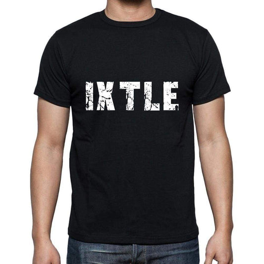 Ixtle Mens Short Sleeve Round Neck T-Shirt 5 Letters Black Word 00006 - Casual