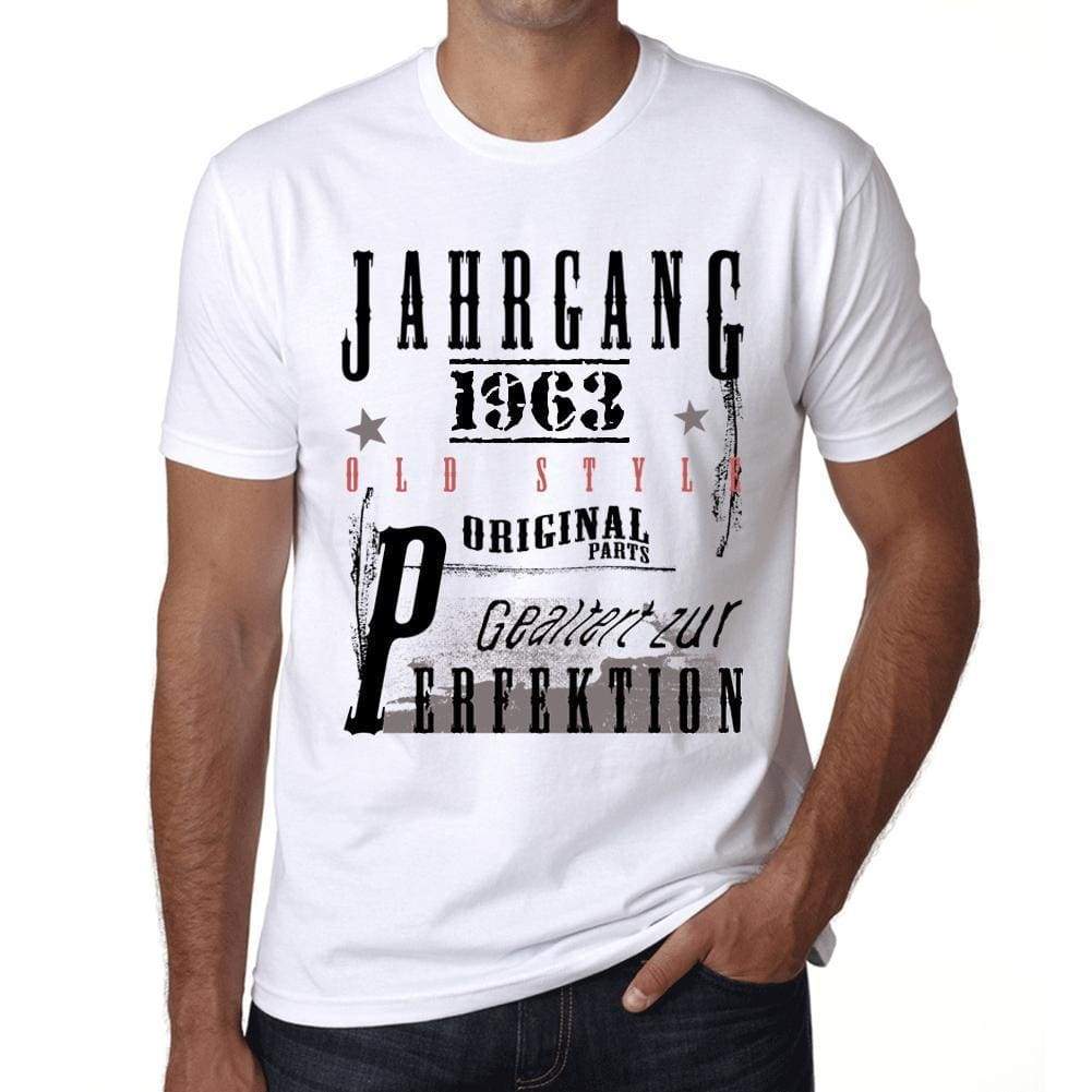 Jahrgang Birthday 1963 Mens Short Sleeve Round Neck T-Shirt Gift T-Shirt 00350 - White / Xs - Casual