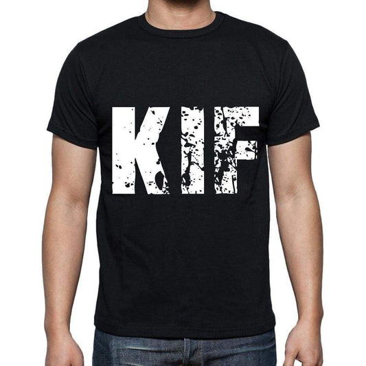 Kif Men T Shirts Short Sleeve T Shirts Men Tee Shirts For Men Cotton Black 3 Letters - Casual