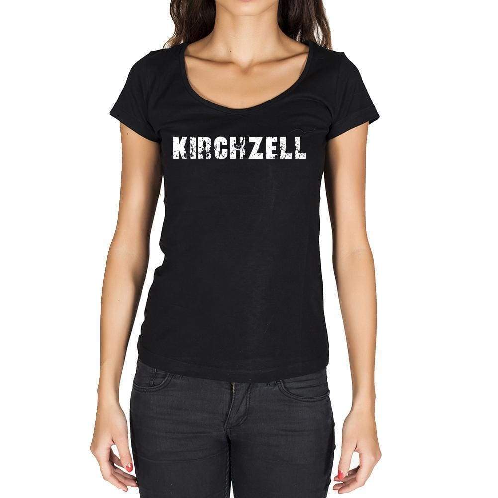 Kirchzell German Cities Black Womens Short Sleeve Round Neck T-Shirt 00002 - Casual
