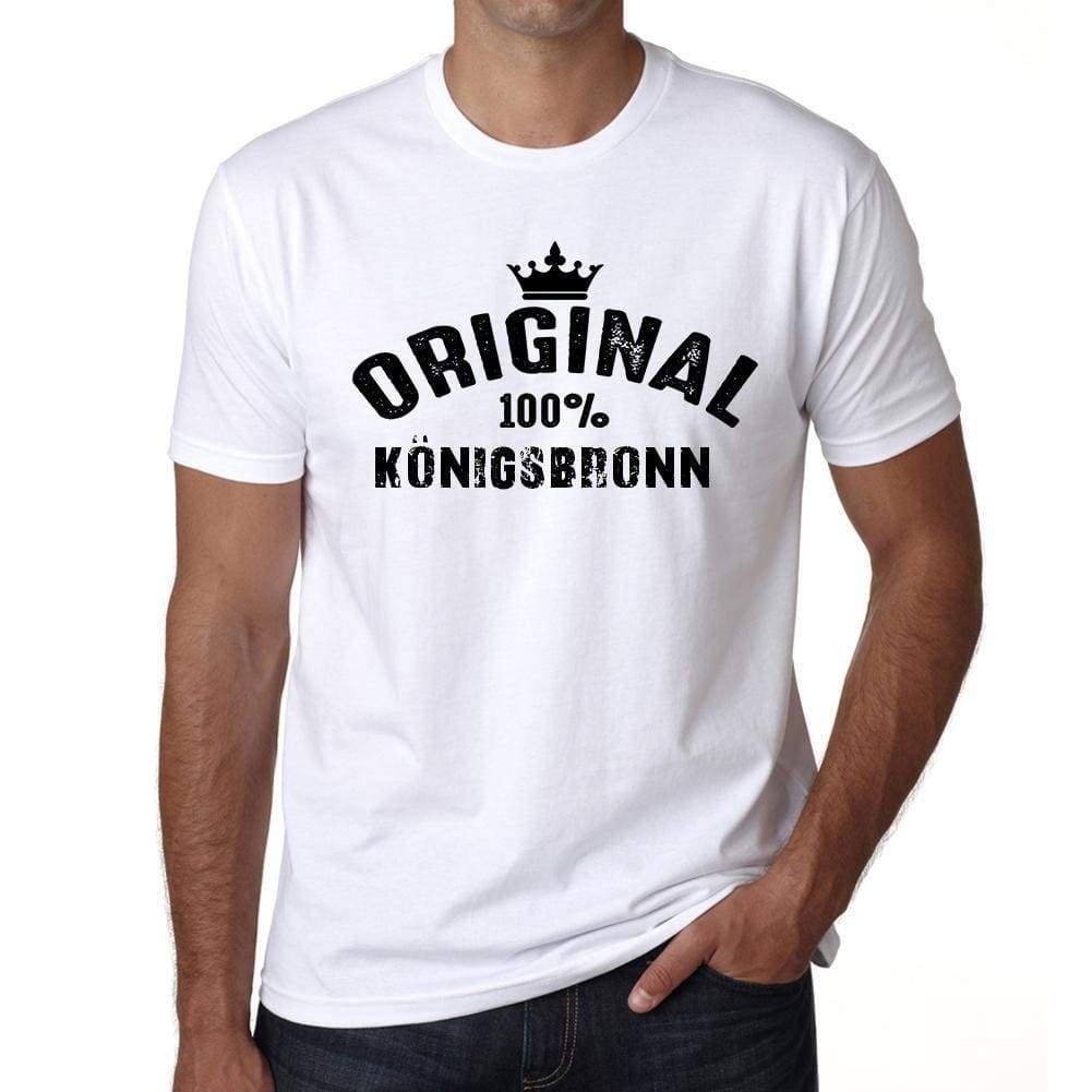 Königsbronn 100% German City White Mens Short Sleeve Round Neck T-Shirt 00001 - Casual