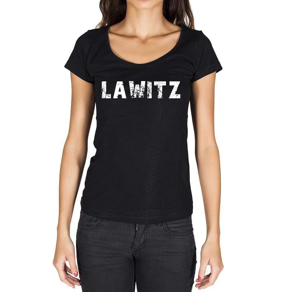 Lawitz German Cities Black Womens Short Sleeve Round Neck T-Shirt 00002 - Casual