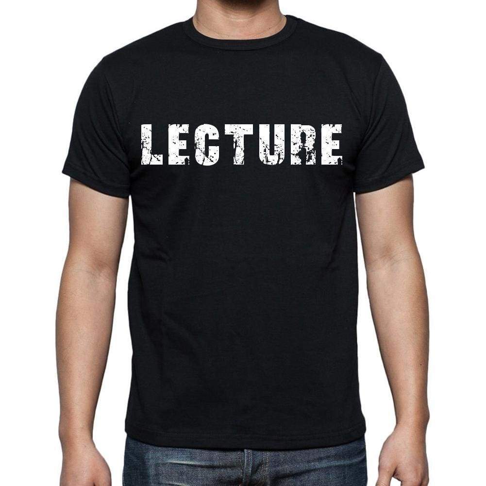 Lecture White Letters Mens Short Sleeve Round Neck T-Shirt 00007