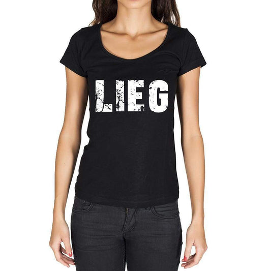 Lieg German Cities Black Womens Short Sleeve Round Neck T-Shirt 00002 - Casual