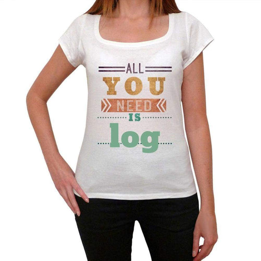 Log Womens Short Sleeve Round Neck T-Shirt 00024 - Casual