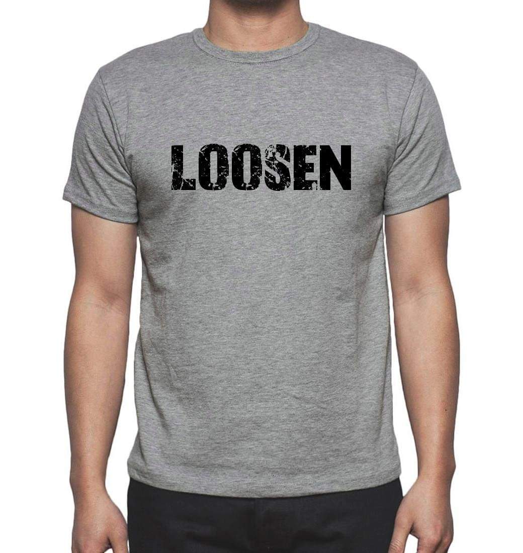 Loosen Grey Mens Short Sleeve Round Neck T-Shirt 00018 - Grey / S - Casual