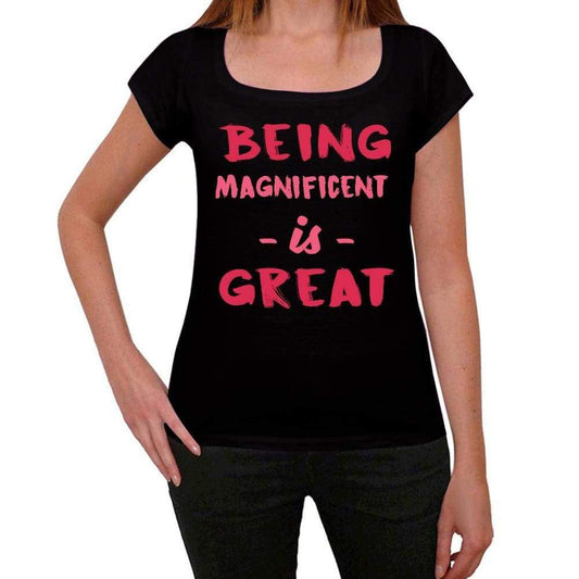 Magnificent Being Great Black Womens Short Sleeve Round Neck T-Shirt Gift T-Shirt 00334 - Black / Xs - Casual