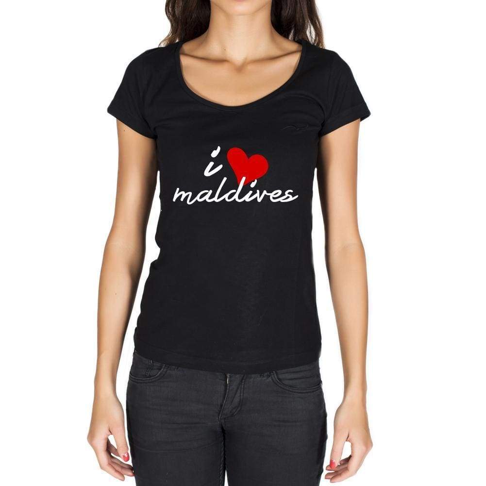 Maldives Womens Short Sleeve Round Neck T-Shirt - Casual