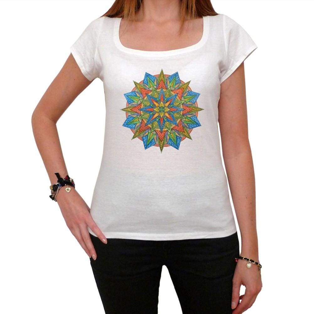 Mandala 8 White Womens T-Shirt 100% Cotton 00176