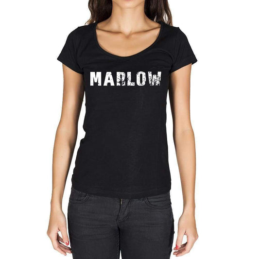 Marlow German Cities Black Womens Short Sleeve Round Neck T-Shirt 00002 - Casual
