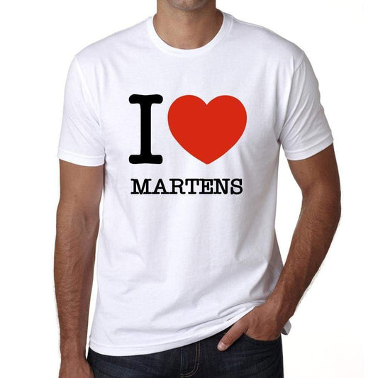 Martens Mens Short Sleeve Round Neck T-Shirt - White / S - Casual