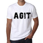 Mens Tee Shirt Vintage T Shirt Agit X-Small White 00560 - White / Xs - Casual